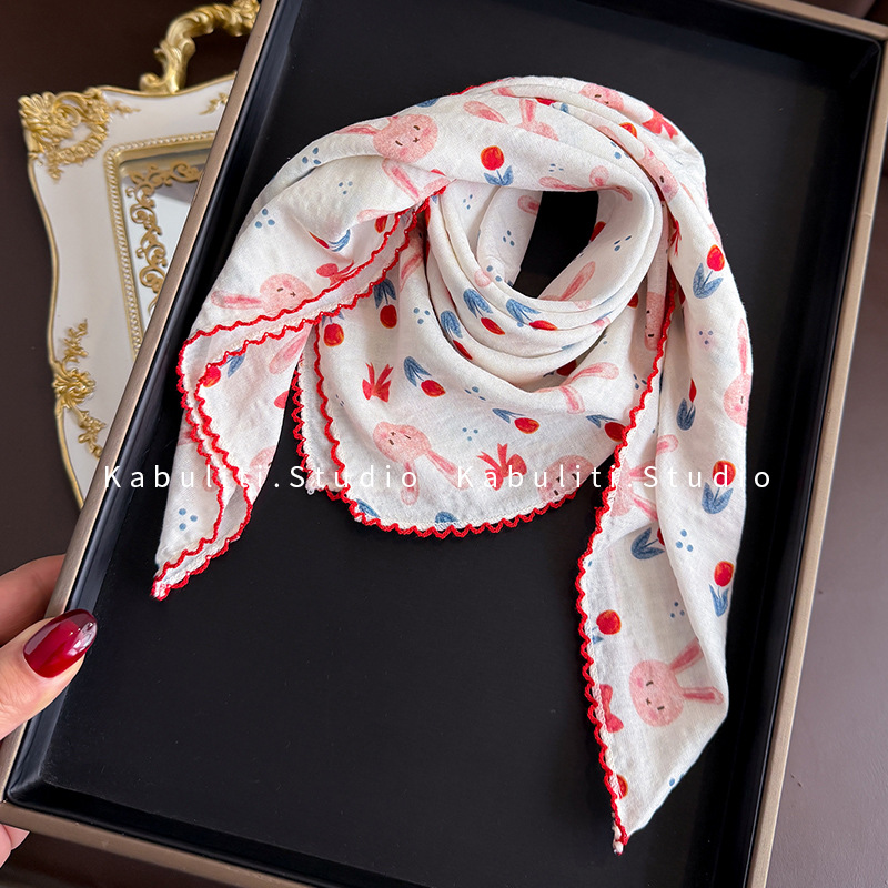 Cotton Linen Square Scarf  58  - đánh giá và giá Face Scarf Mask