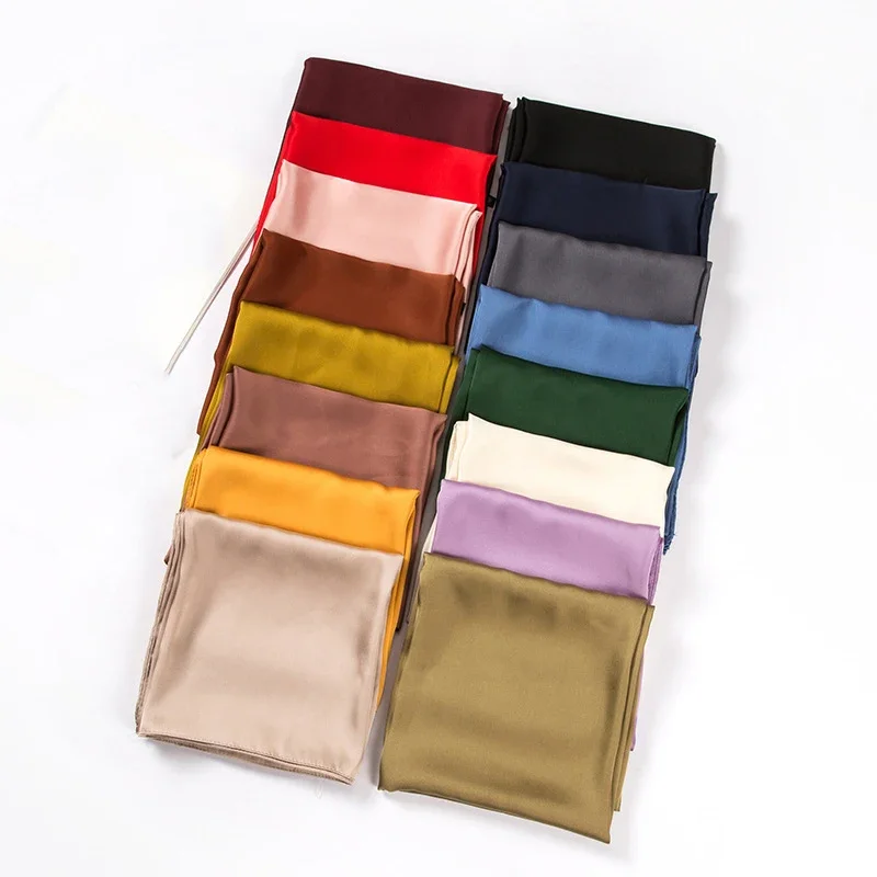 Satin Scarf Women 70cm Solid C - đánh giá và giá Scarf Silk Square