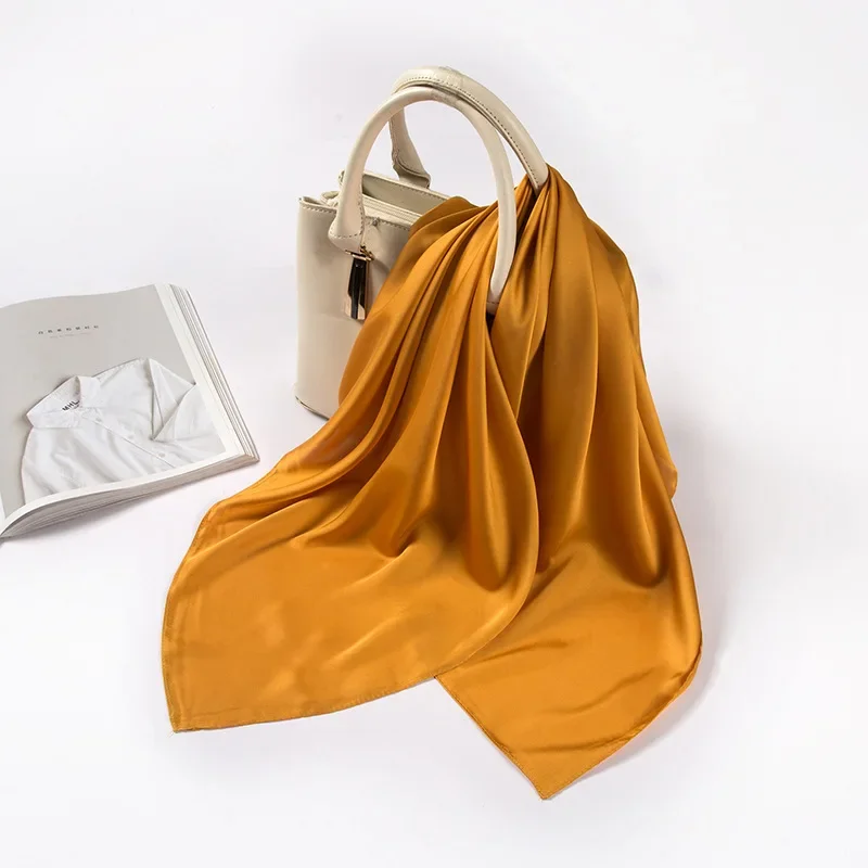 Satin Scarf Women 70cm Solid C - đánh giá và giá Scarf Silk Square