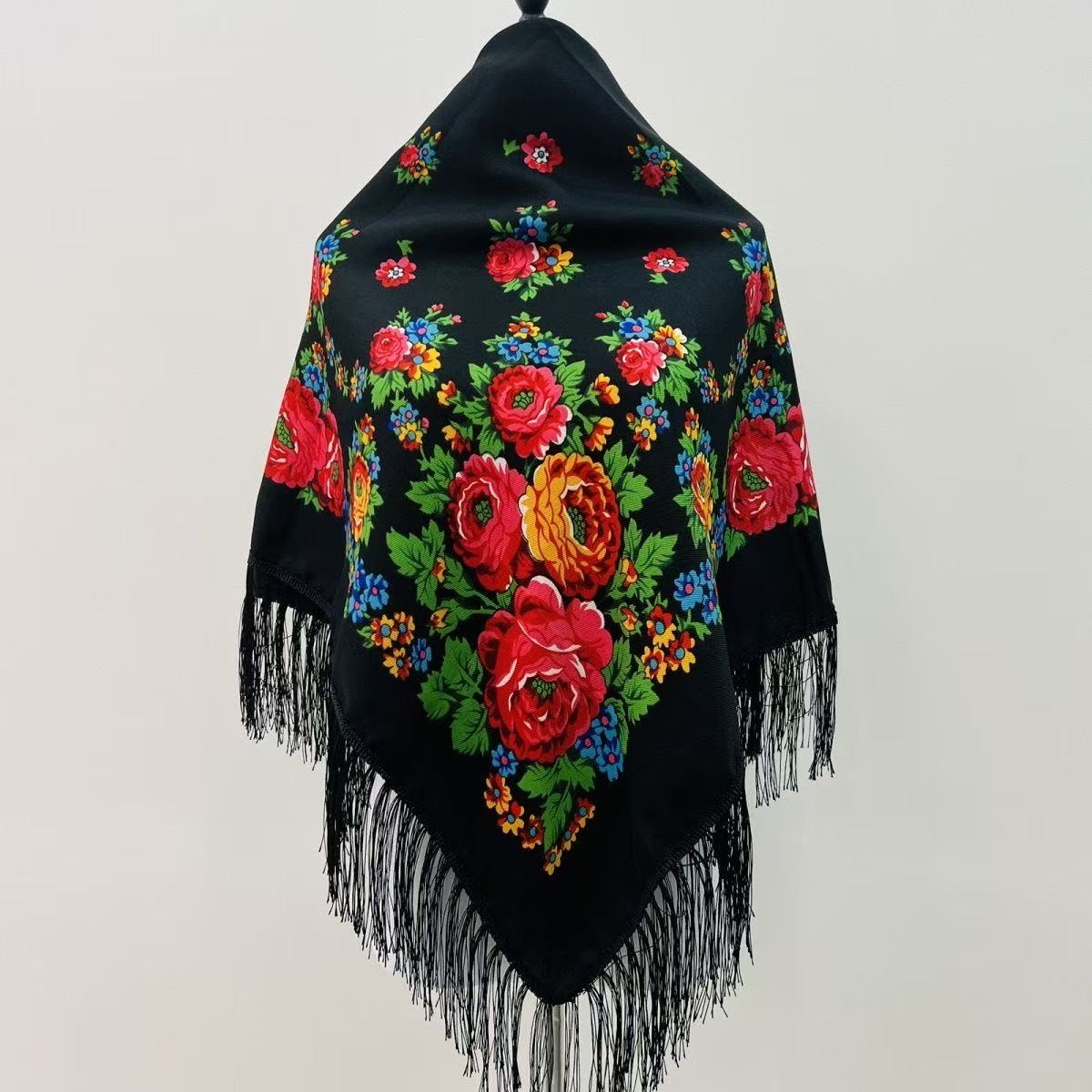 120*120cm Luxury Floral Russia - đánh giá và giá Bandana Cotton