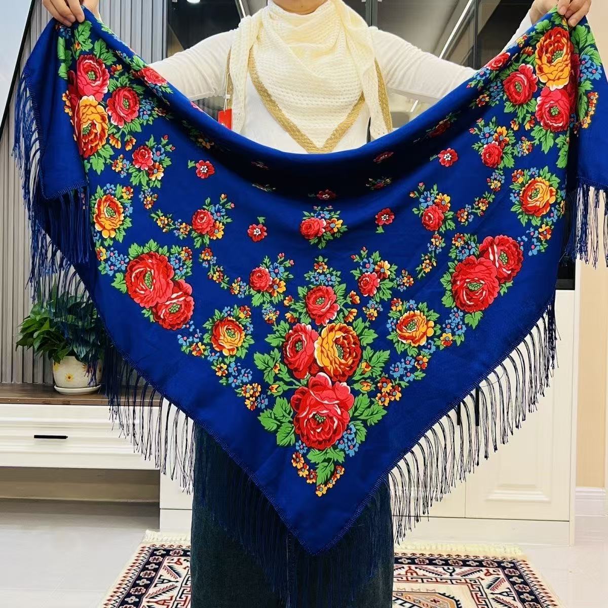 120*120cm Luxury Floral Russia - đánh giá và giá Bandana Cotton