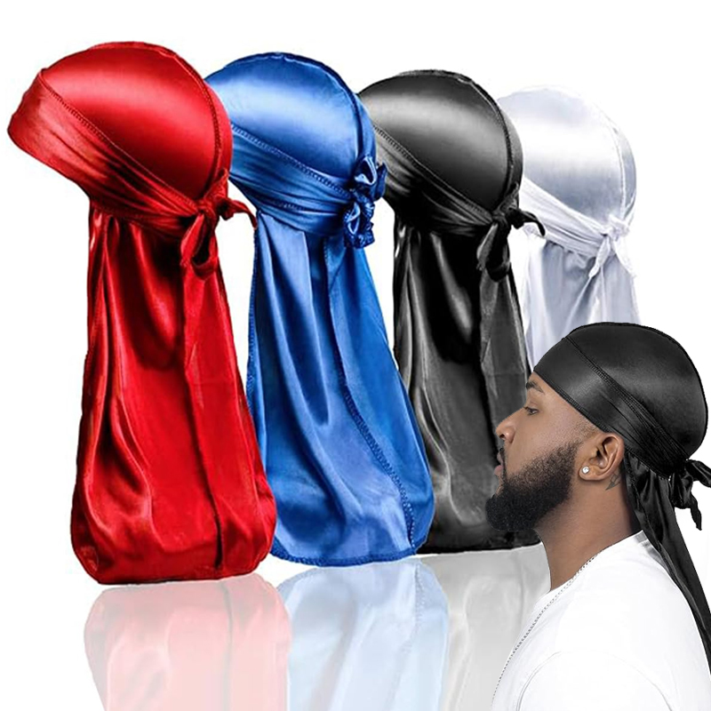 1-4Pcs New silk Durag Bandana  - đánh giá và giá Bandana Doo Rag