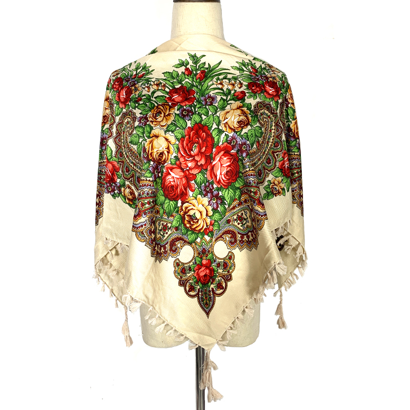 90*90cm WomenRussian Floral Sq - đánh giá và giá Bandana Cotton