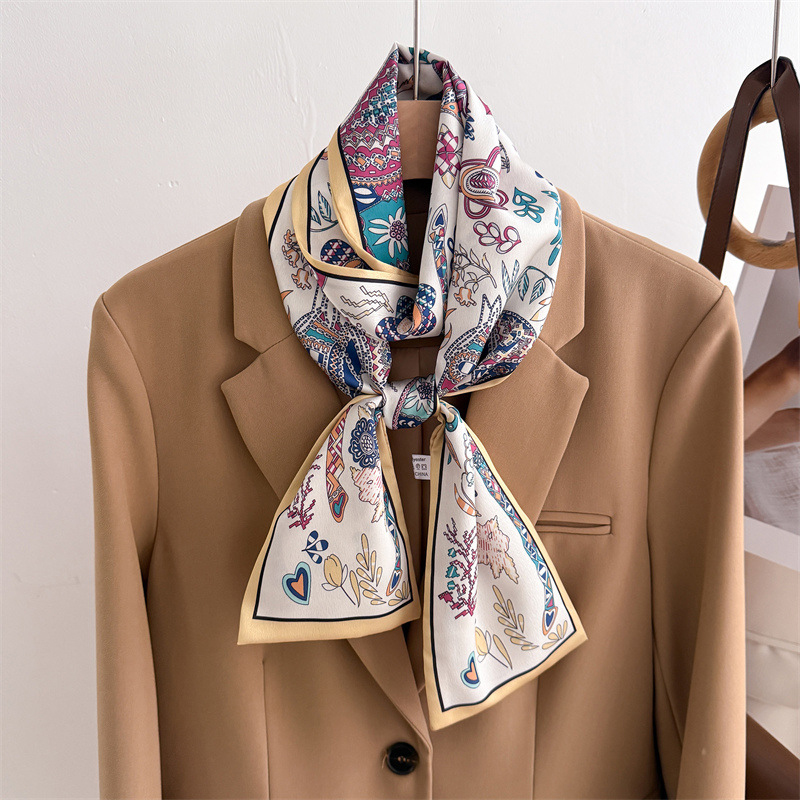 45 Color Women Silk Feel Print - đánh giá và giá Face Scarf Mask