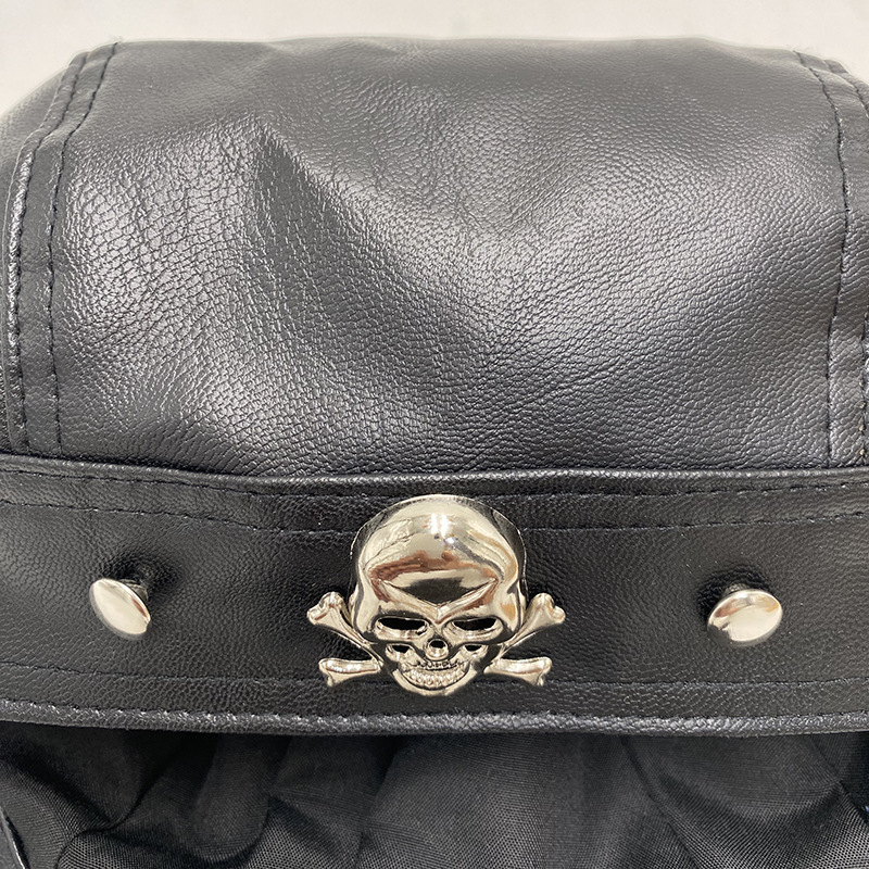 PU Leather Black Biker Adjusta - đánh giá và giá Bandana Doo Rag