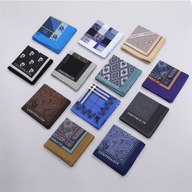 3Pcs Men's Pure Cotton Printed - đánh giá và giá Handkerchief Cotton Men