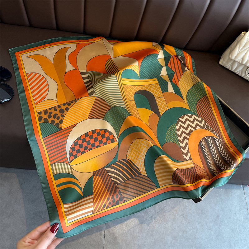 2026 New Geometry Print Silk S - đánh giá và giá Face Scarf Mask