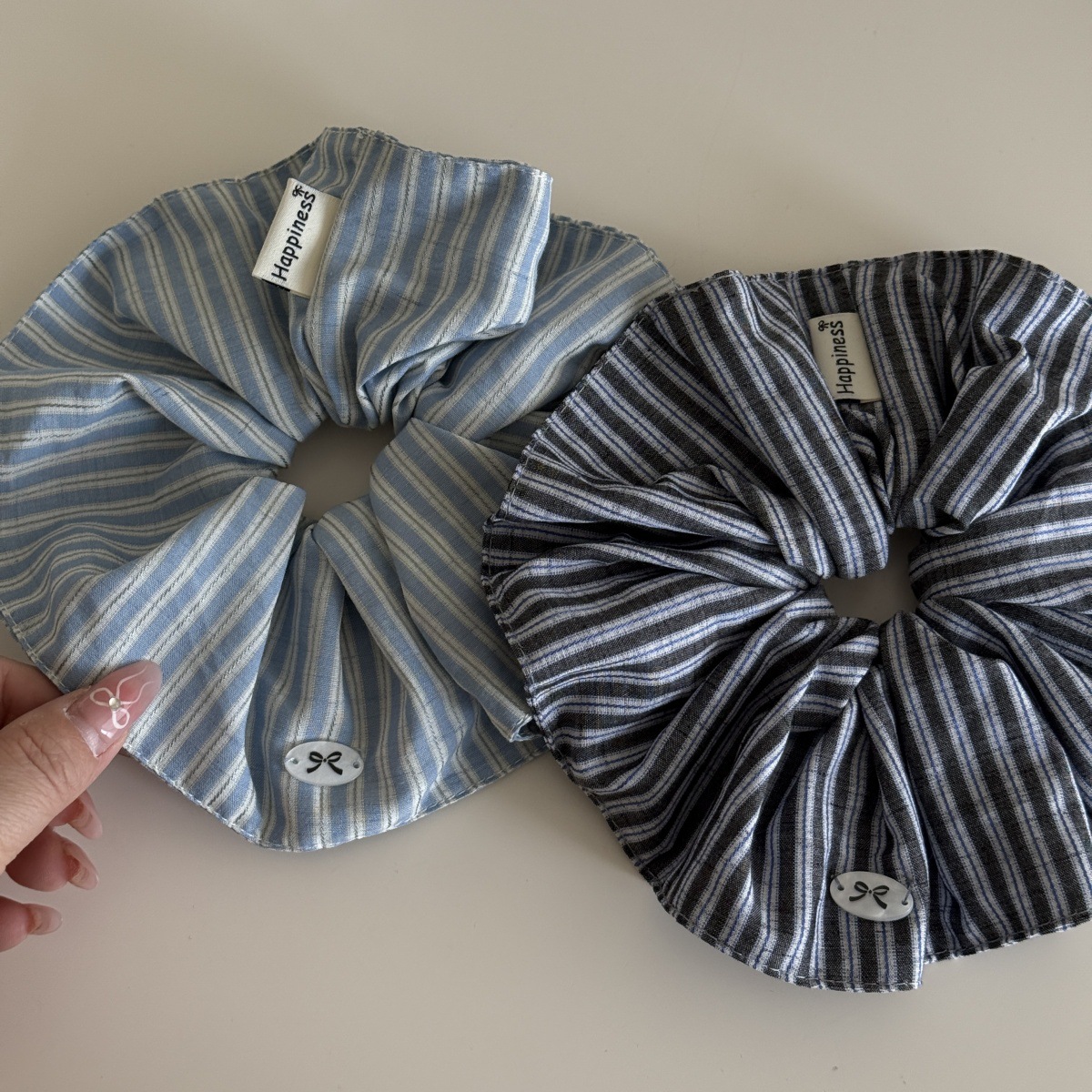 Korea Fashion Stripe Hair Rubb - đánh giá và giá Silk Tie Striped